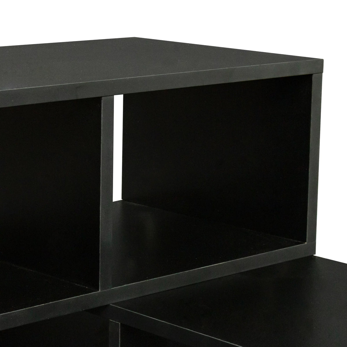 Black L-Shaped TV Stand U943307