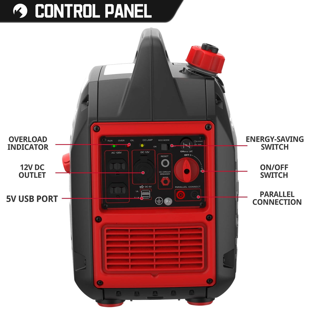 2350W Portable Inverter Gas Generator J48945