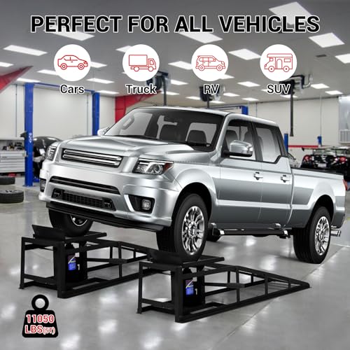 2PC 5Ton Hydraulic Car Ramps Y6286