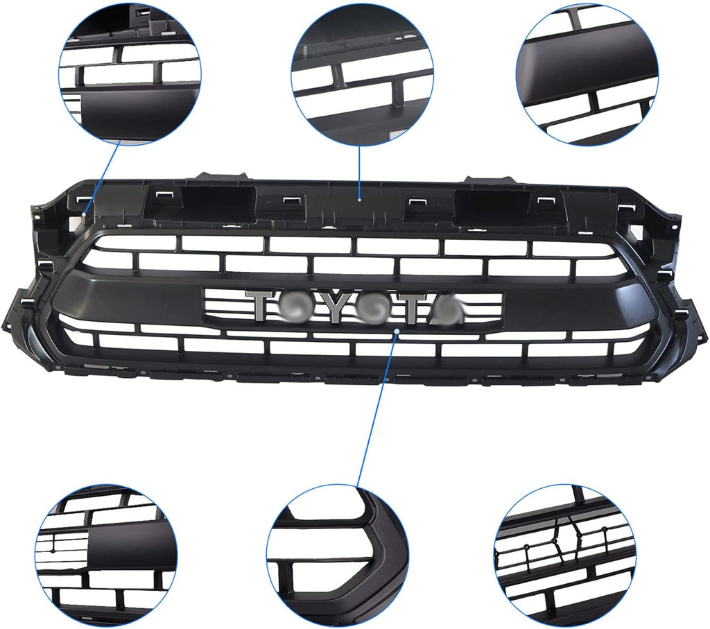 Black LED Front Grille for Tacoma 2012 2013 2014 2015 Q812043