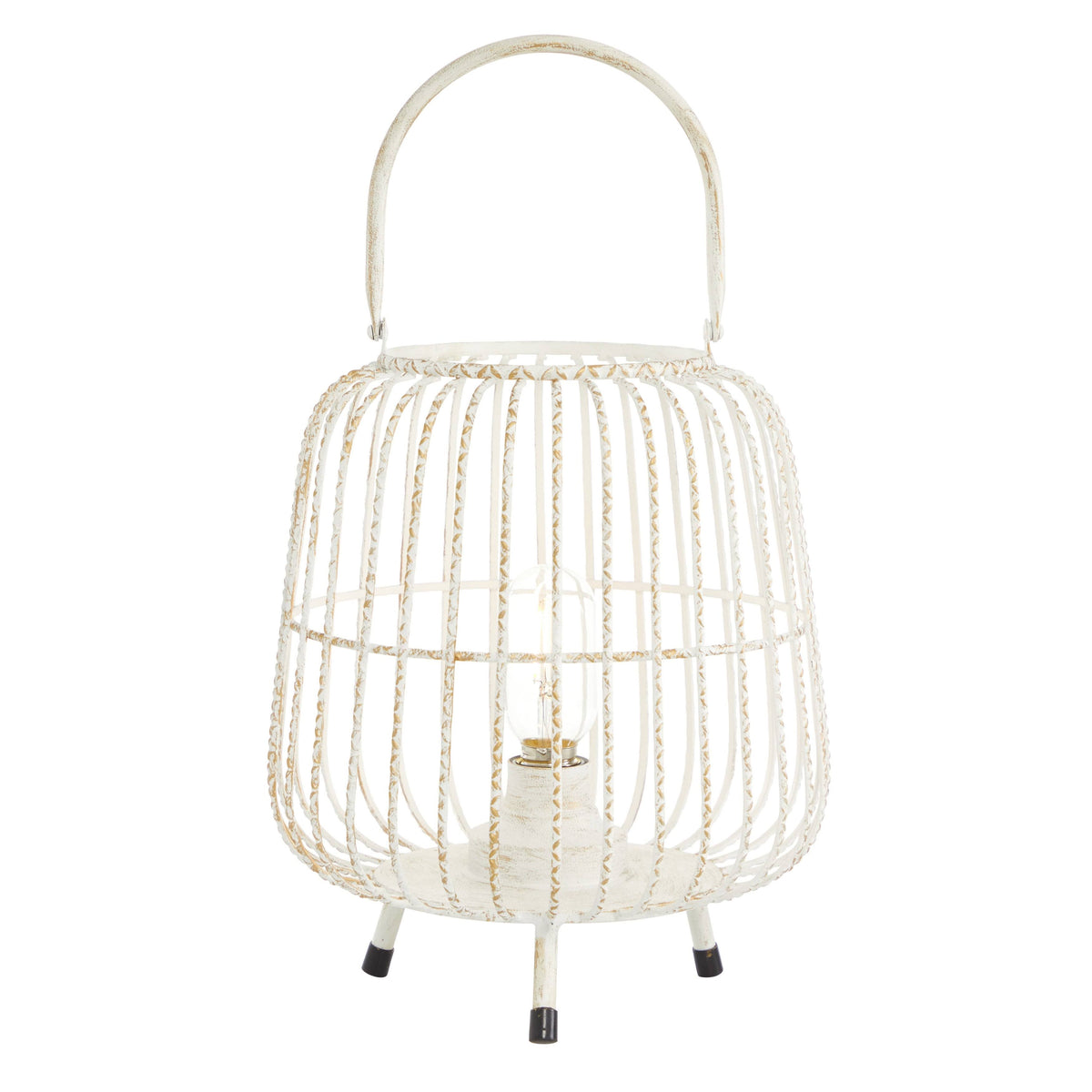 White Decorative Metal Lantern S6095