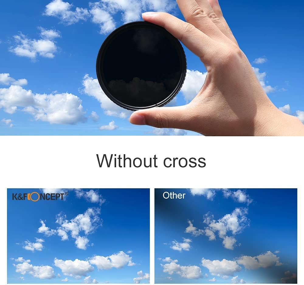 55mm Variable ND Filter ND2-ND32 Optical Glass with Microfiber Cleaning Cloth R966