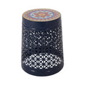 Multicolor Round Marble End Table Q482