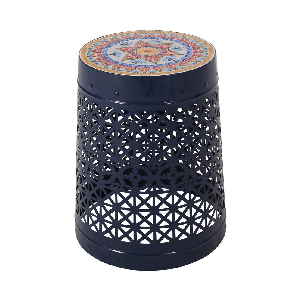 Multicolor Round Marble End Table Q482