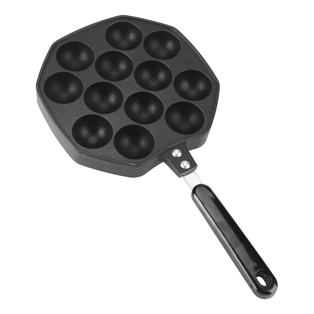 Black Non Stick Aluminum Aebleskiver Pan W711