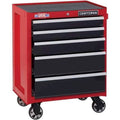 26.5-in W x 34-in H 5-Drawer Steel Red Rolling Tool Cabinet H986302