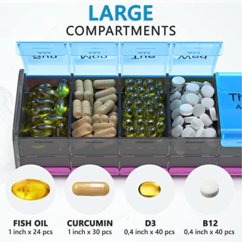 7 Day Pill Organizer with AM PM Compartments K816257
