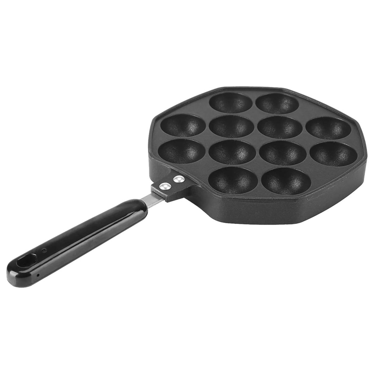 Black Non Stick Aluminum Aebleskiver Pan W711