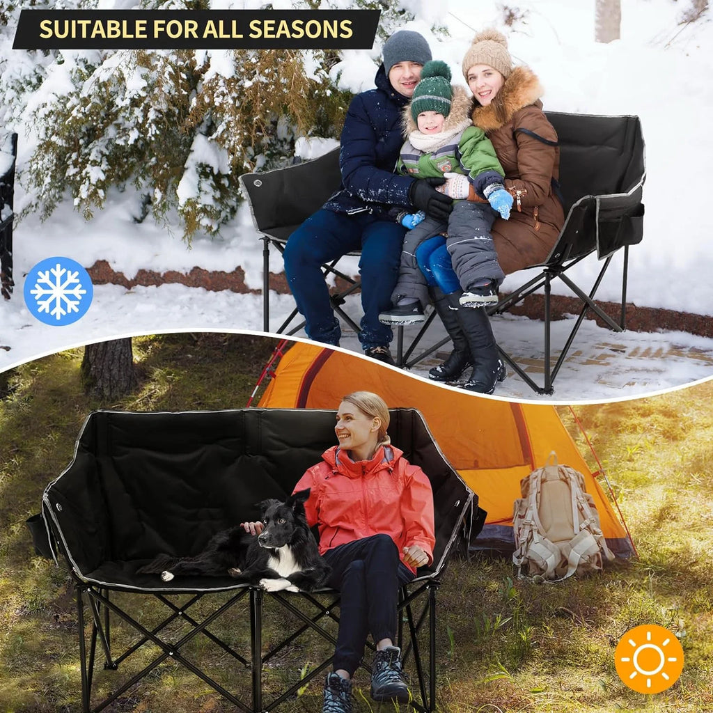 Oversized Heated Two Person Folding Camping Chair Z5724