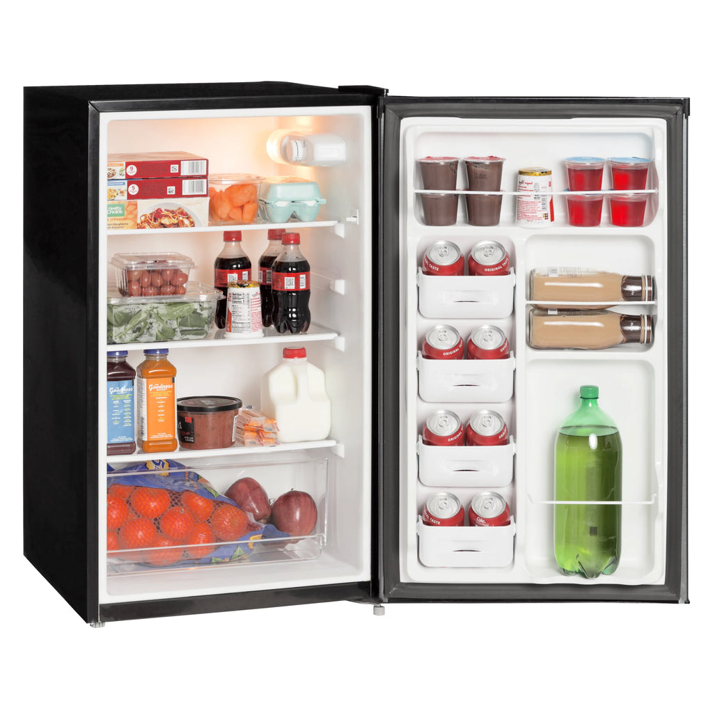 4.4 Cu ft Black Stainless Steel Look Mini Fridge U137