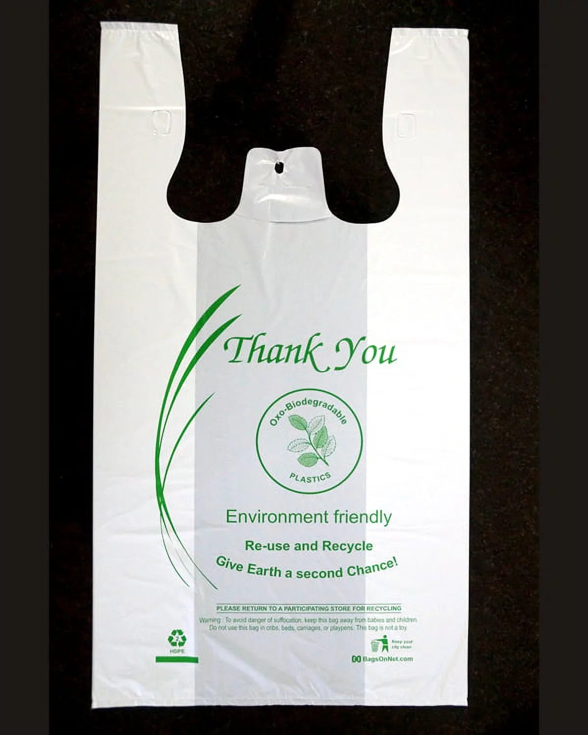 White Oxo-Biodegradable Shopping Bags U5665
