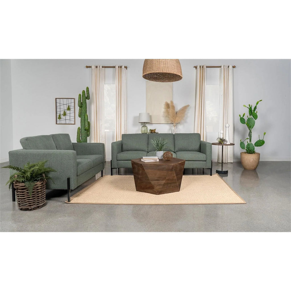 Upholstered Fabric Sofa Set with Track Arms O4468