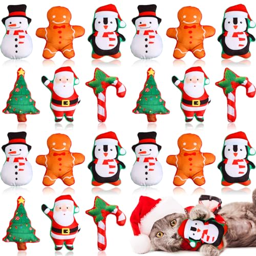 24 Pieces Christmas Catnip Toys K68905