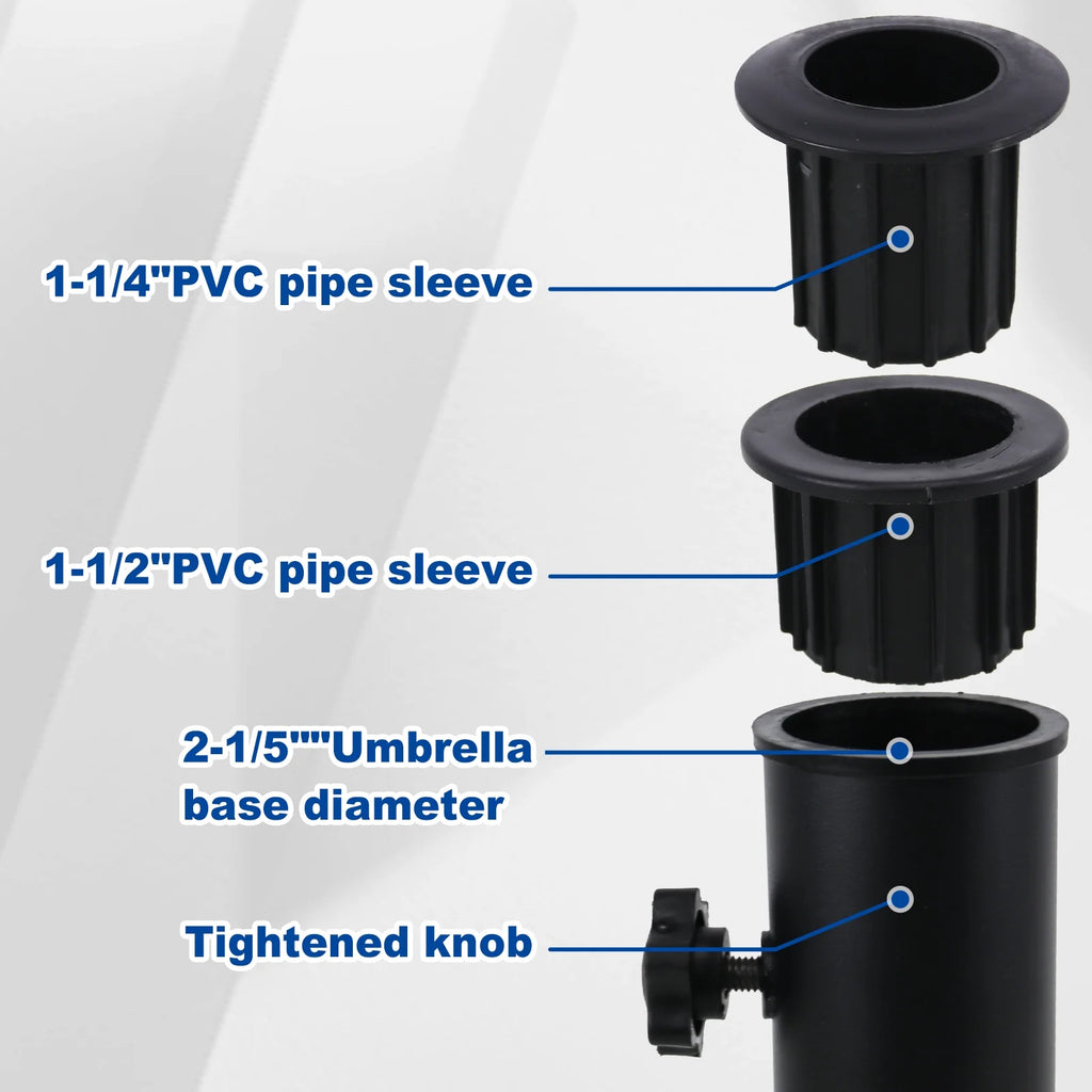Black Granite Umbrella Tube Holder I5459
