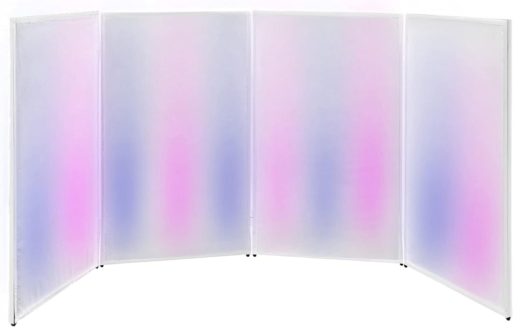 White and Black Portable DJ Facade Booth with Travel Bag P877