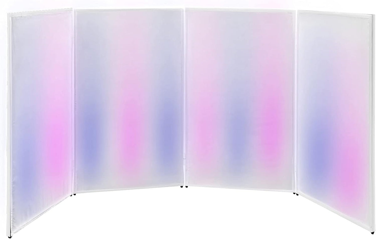 White and Black Portable DJ Facade Booth with Travel Bag P877