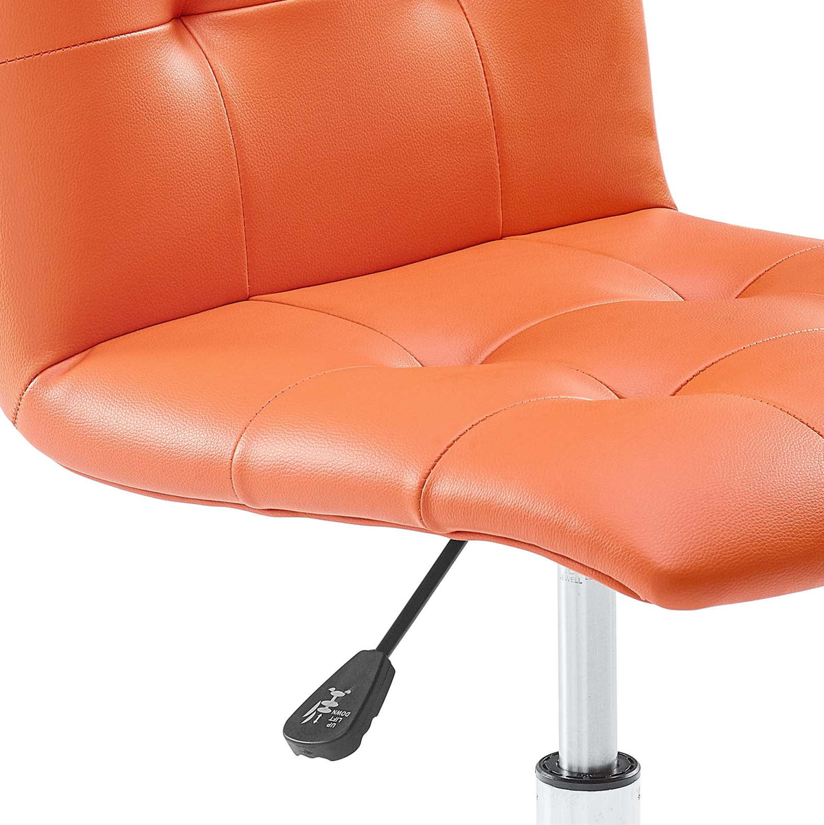 Orange Armless Mid Back Office Chair N556620