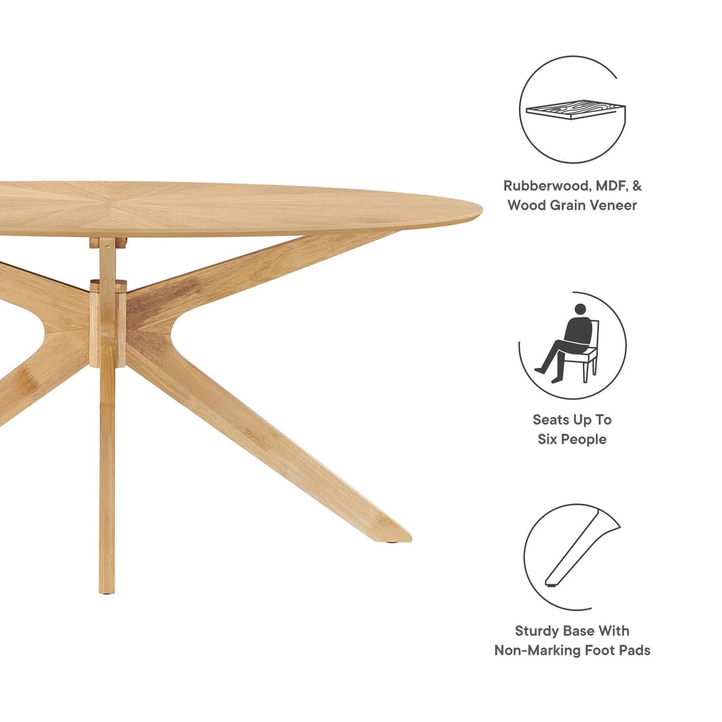Oak Oval Wood Dining Table I44384