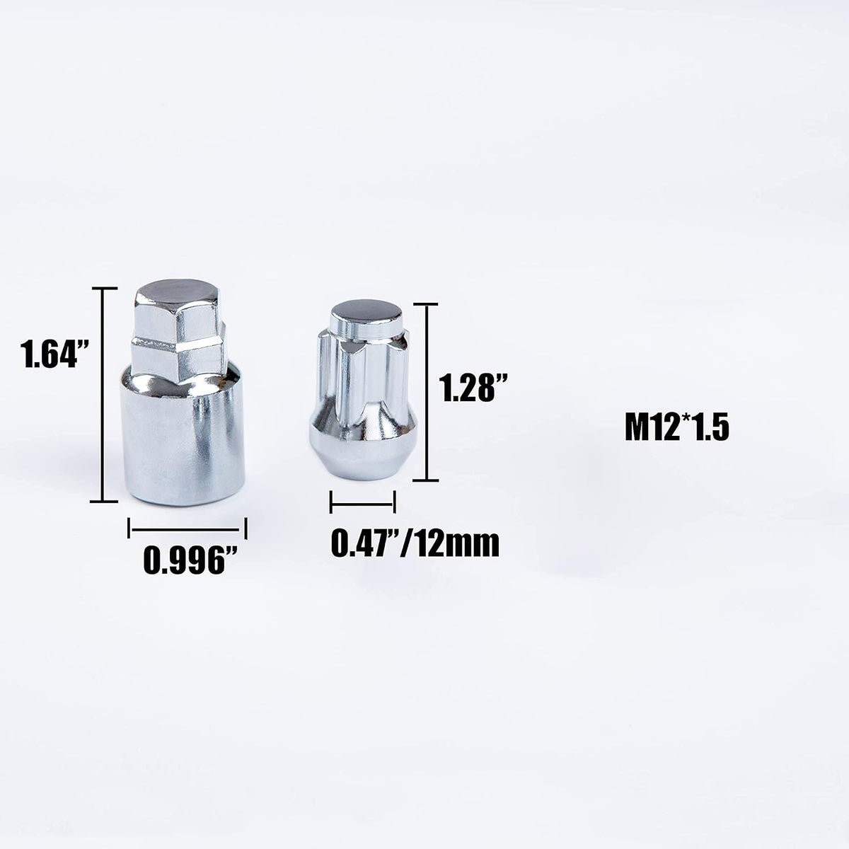 Wheel Locking Nuts Set of 4 with Wheel Lock Key Pouch Pack of 2 F6229
