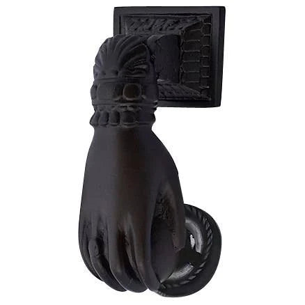 4 1/2 inch Solid Brass Door Knocker - Oil Rubbed Bronze L1143
