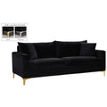 Black Velvet Sofa C23645