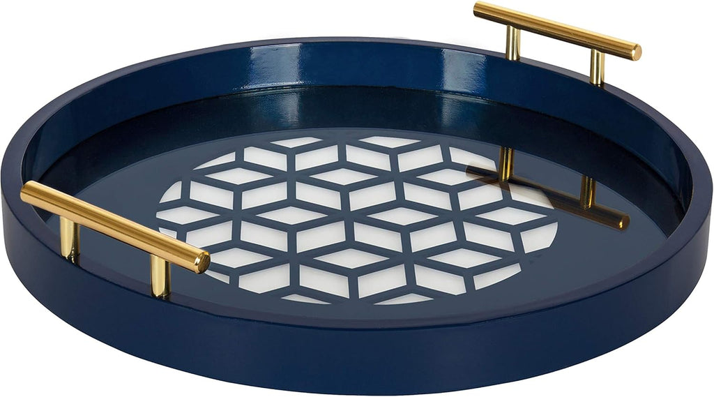 Sand Light Brown Round Decorative Tray S409