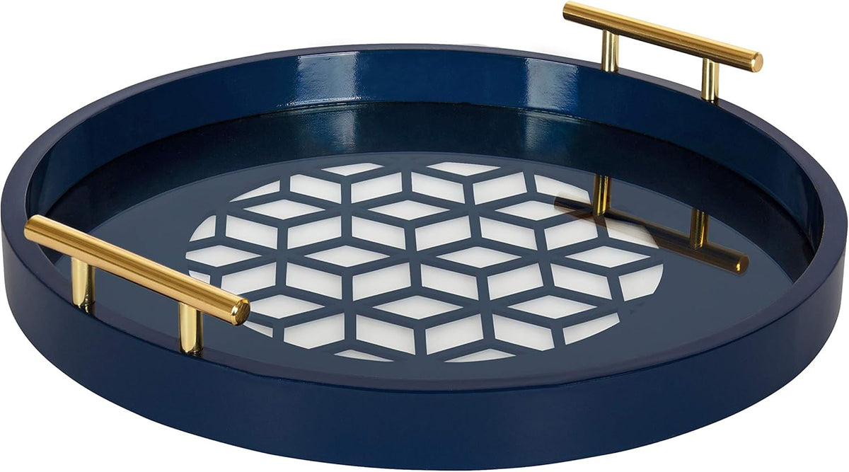 Sand Light Brown Round Decorative Tray S409