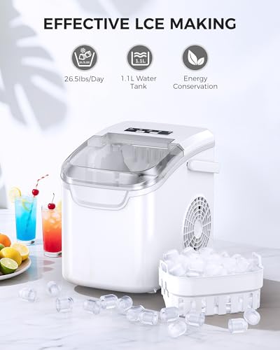 Countertop Portable Ice Maker with Ice Basket and Scoop G52778