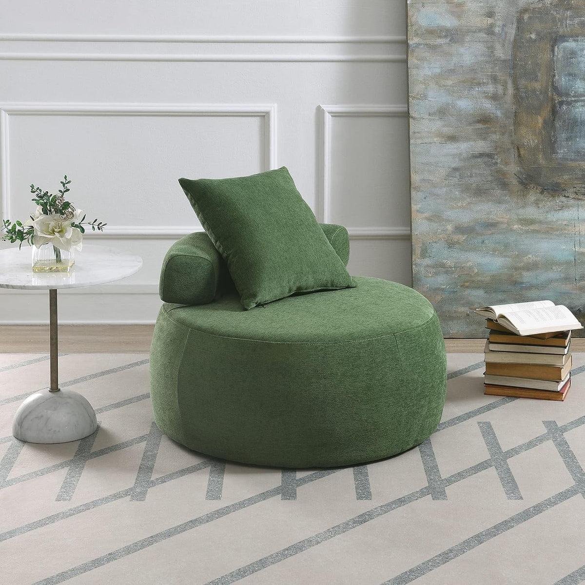 Barrel Armchair with Pillow N98007