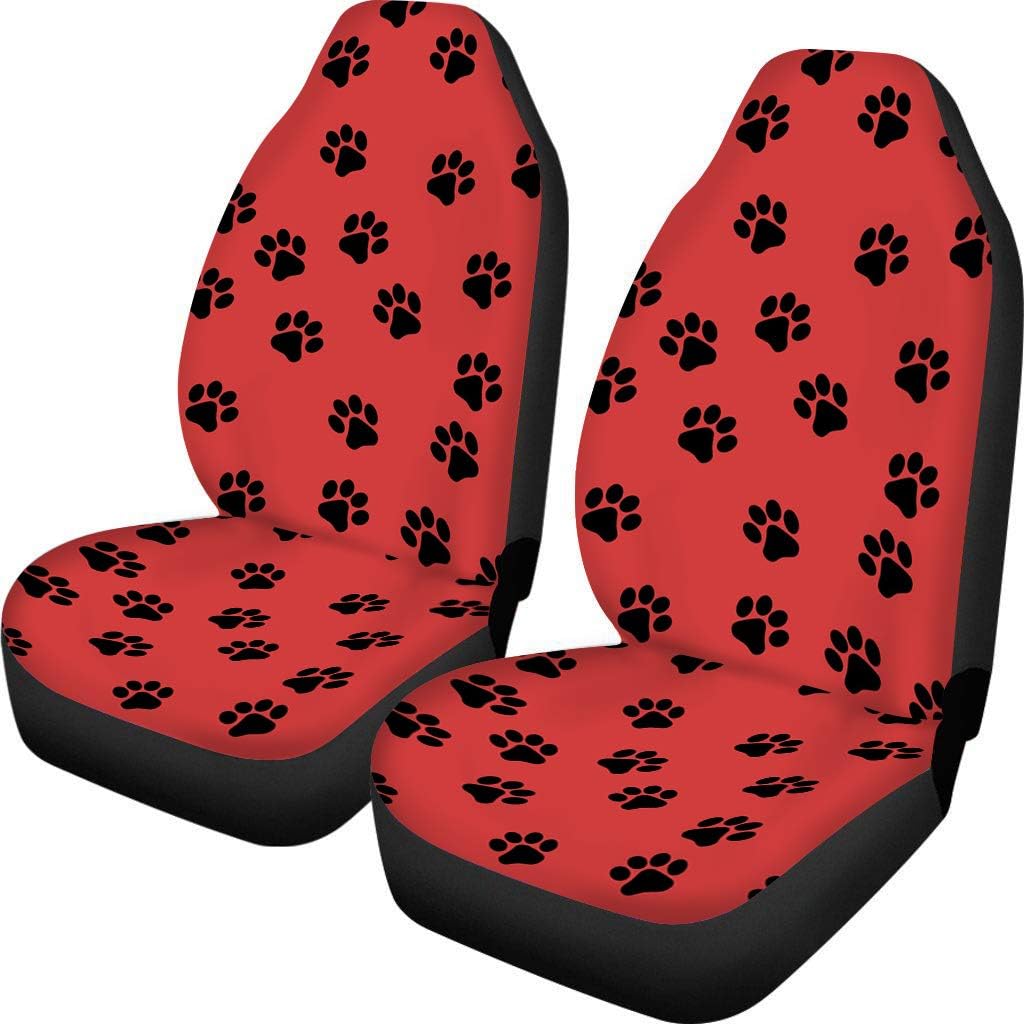 Set of 2 Brown Cow Fur Print Car Seat Covers P303