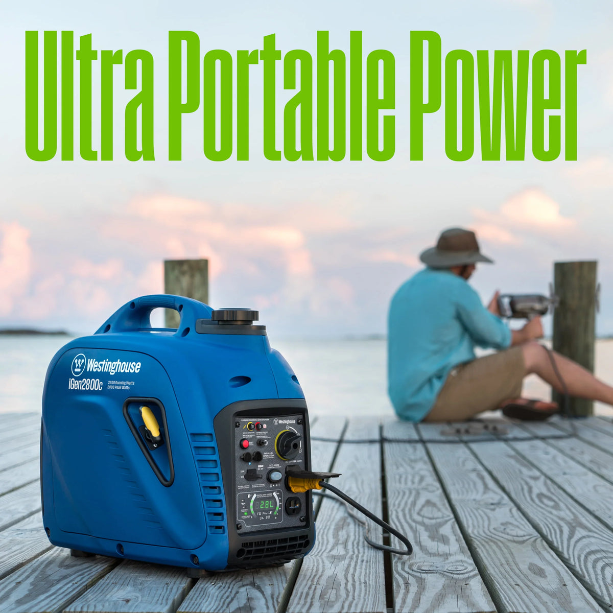 2800 Peak Watt Portable Gas Powered Inverter Generator with CO Sensor C6644