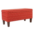 Orange Textured Storage Bench L18171