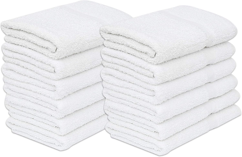 120 Pcs White Cotton Blend Bath Towel 24x48 Inch B460765
