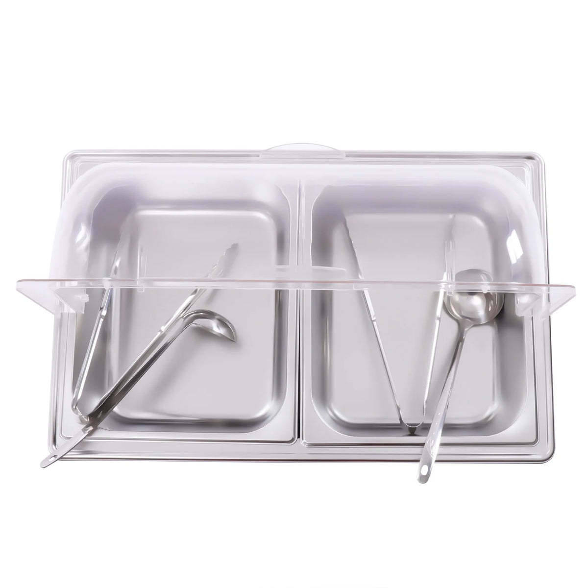 110V Stainless Steel Chafing Dish Buffet Set 2 Food Pot Y937