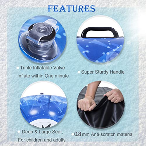 47 Inch Inflatable Snow Sled with Carrying Bag H6151