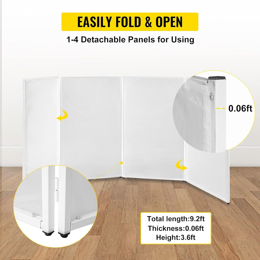 White and Black Portable DJ Facade Booth with Travel Bag P877