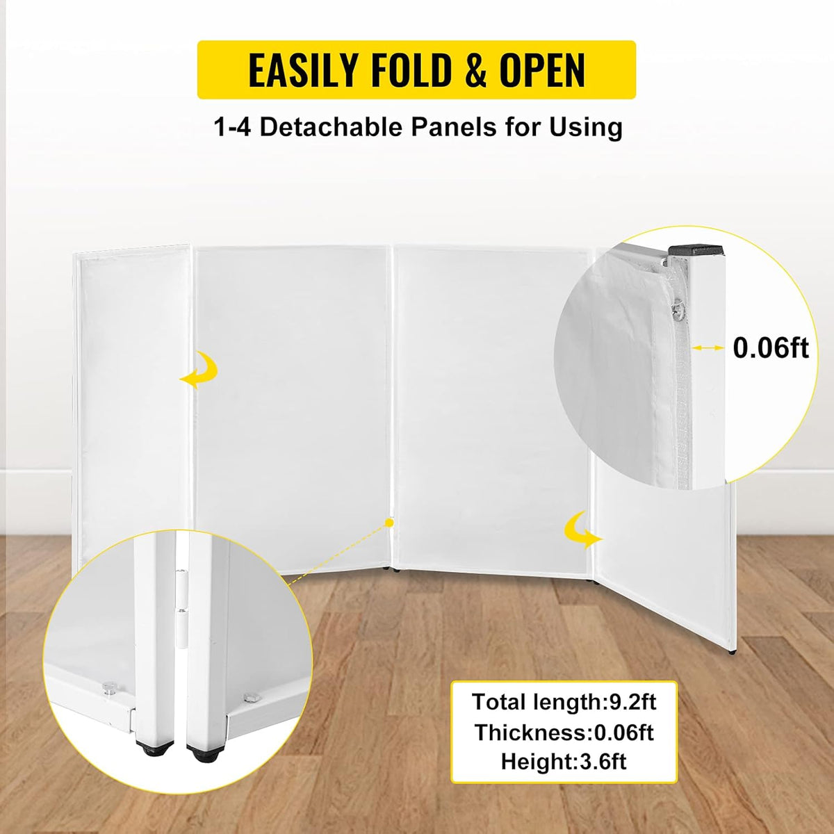 White and Black Portable DJ Facade Booth with Travel Bag P877