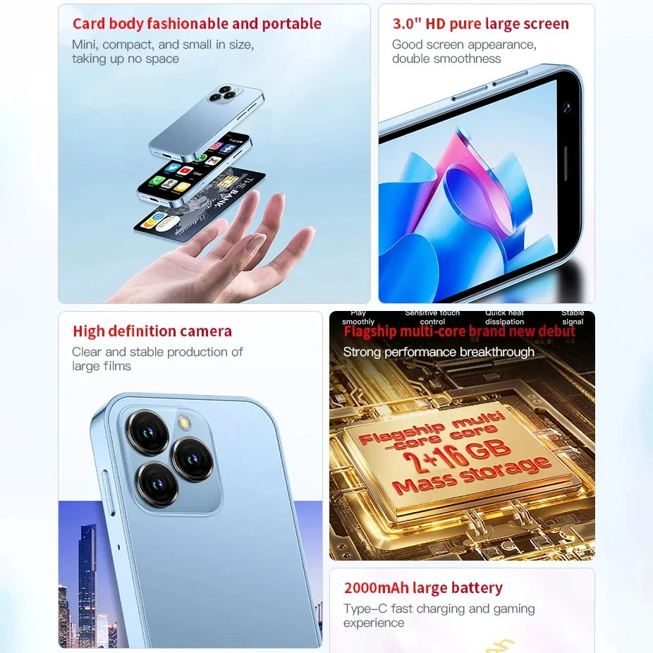3Inch Quad Core 3GB+64GB 4G LTE Dual SIM Mini Smartphone Z241495