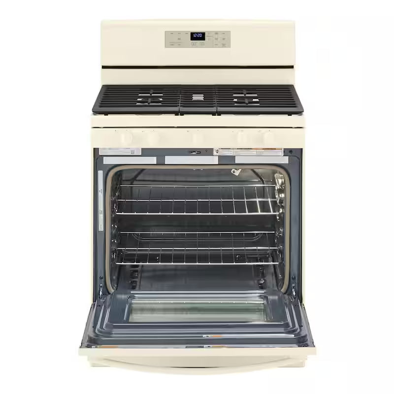 Gas Range with Self Cleaning and Center Oval Burner in Biscuit N188