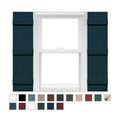 4 Board and Batten Joined Vinyl Shutters (1 Pair) - 14 x 71 Midnight Blue P174325
