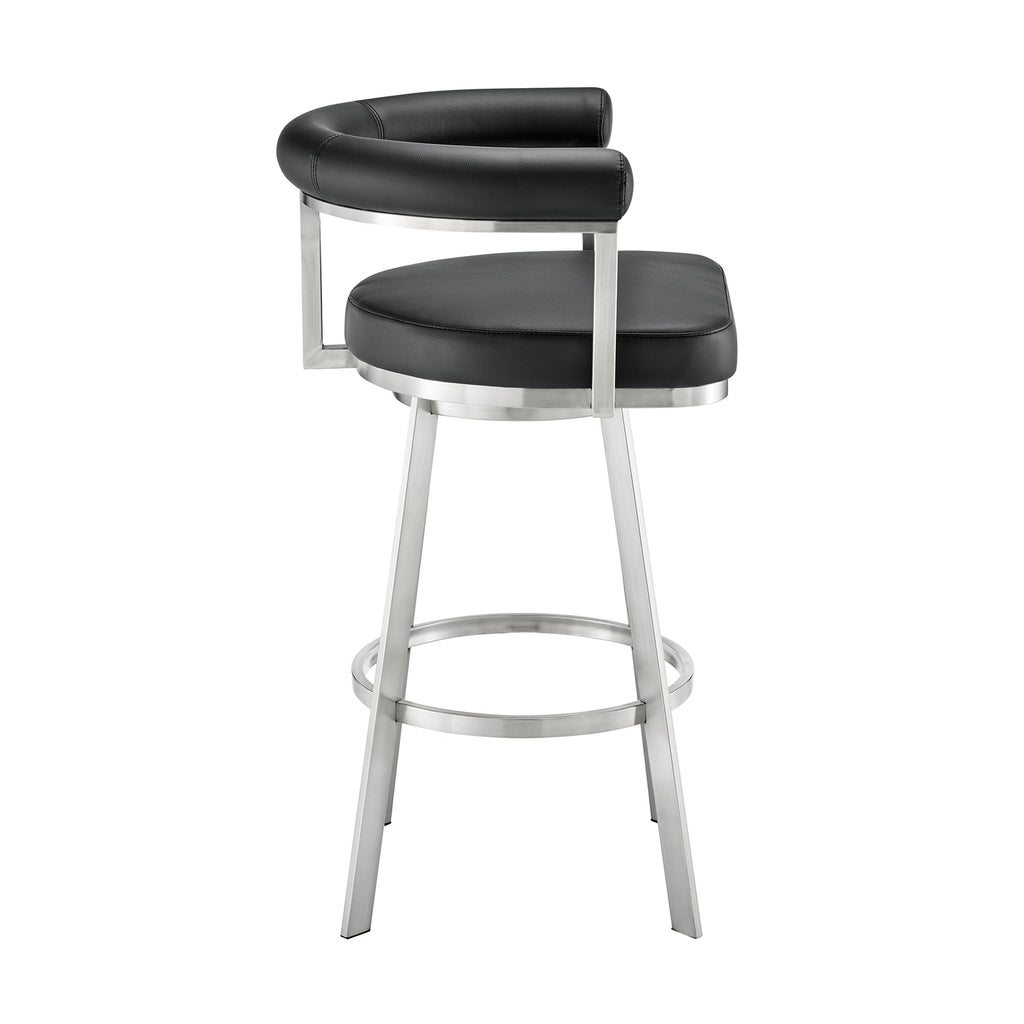 Black/Chrome Swivel Bar Stool C70722
