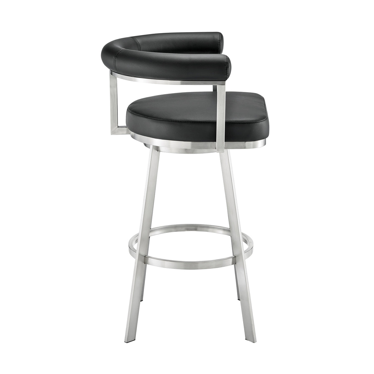 Black/Chrome Swivel Bar Stool C70722