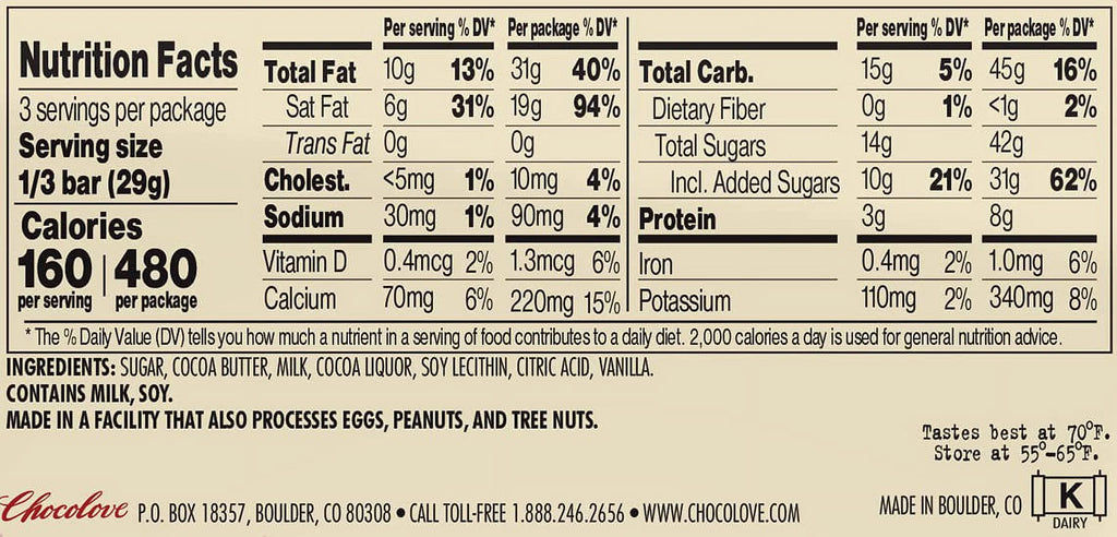 Chocolate 34% Cacao 3.2oz Bar 12 Pack O5823