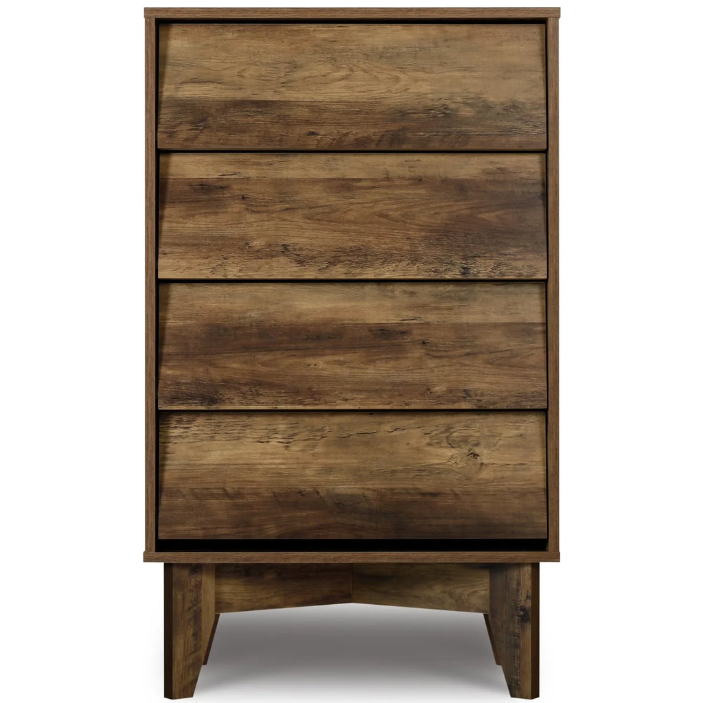 Walnut 4 Drawer Wood Dresser U55103