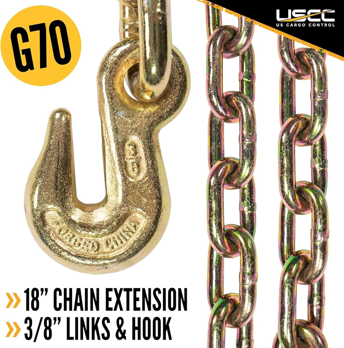 4 Inch x 50 Foot Blue Winch Strap with Chain Extension Pack of 2 J736937