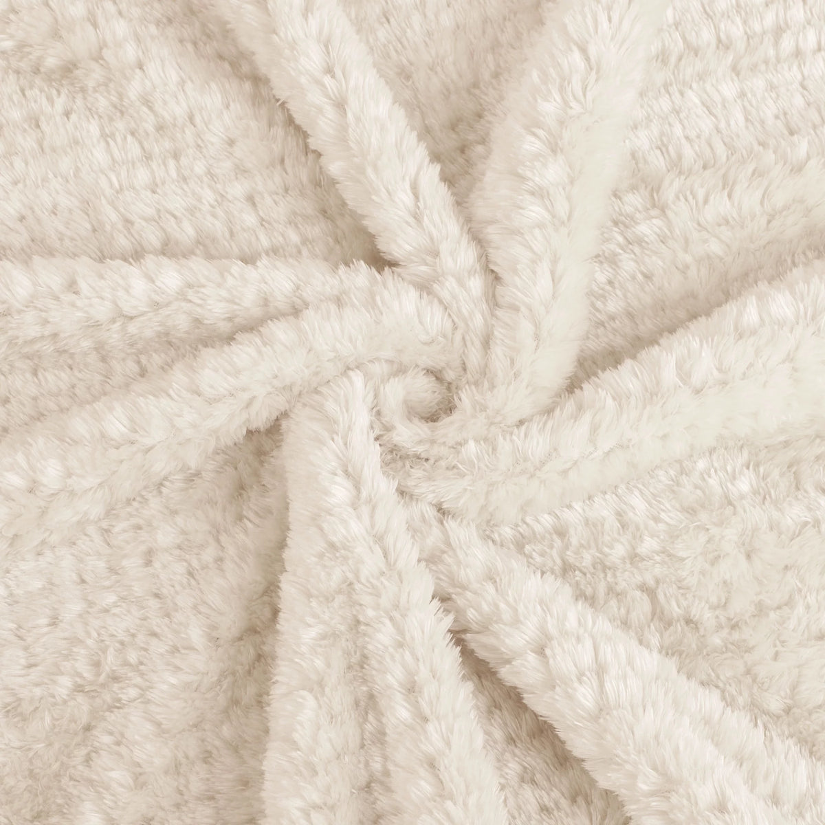 Fleece Bed Blanket Beige 78"x90" A356