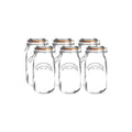3L Round Swing Top Glass Jars 6-Pack F769235