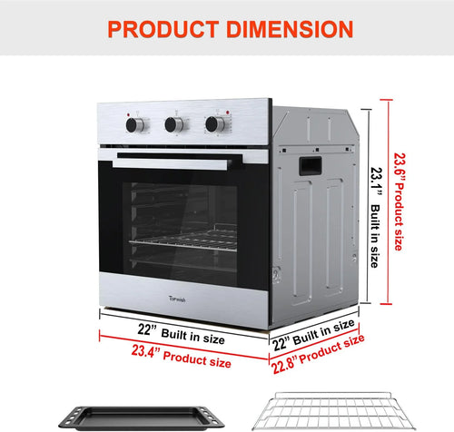 2.3 Cu.ft. 24" Single Electric Wall Oven with Stainless Steel Finish Z1798