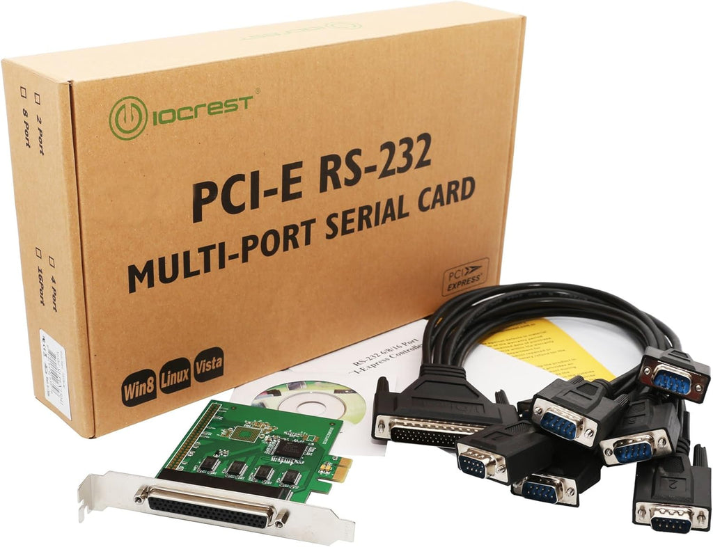 8 Port PCI-Express Serial Card Pack of 2 H15938