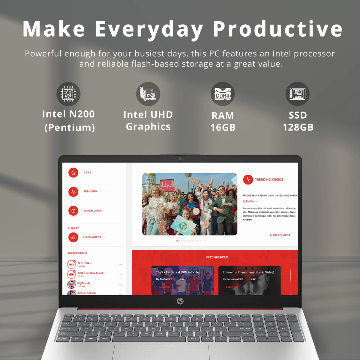 15.6 Laptop with Intel Pentium and 16GB RAM Z12551